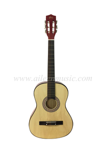 छोटे आकार का छात्र स्तरीय हस्तनिर्मित 38'' क्लासिक गिटार (AC38)