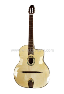 धनुषाकार शीर्ष बाएँ हाथ जिप्सी जैज़ गिटार (AGJ600)